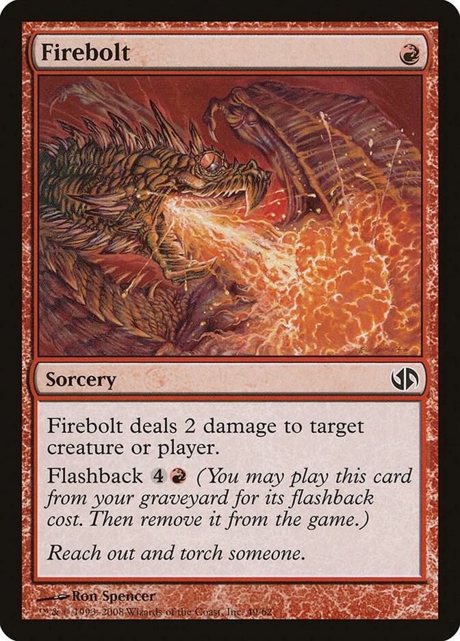 Firebolt 49 card from Duel Decks: Jace vs. Chandra