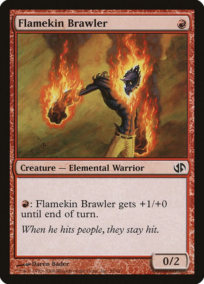 Flamekin Brawler 35 card from Duel Decks: Jace vs. Chandra