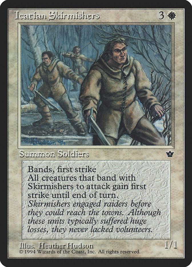 Icatian Skirmishers card from Fallen Empires