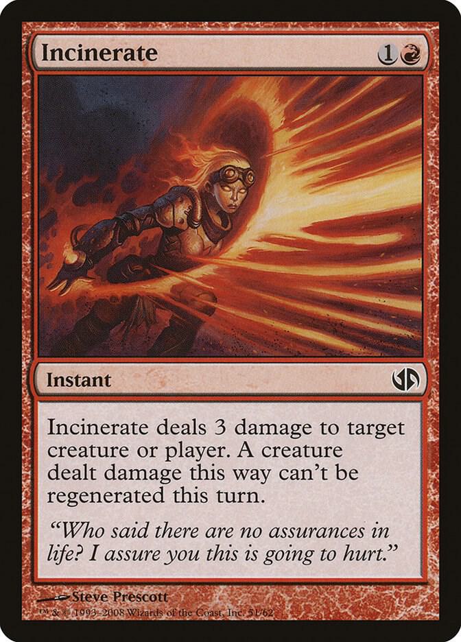 Incinerate 51 card from Duel Decks: Jace vs. Chandra