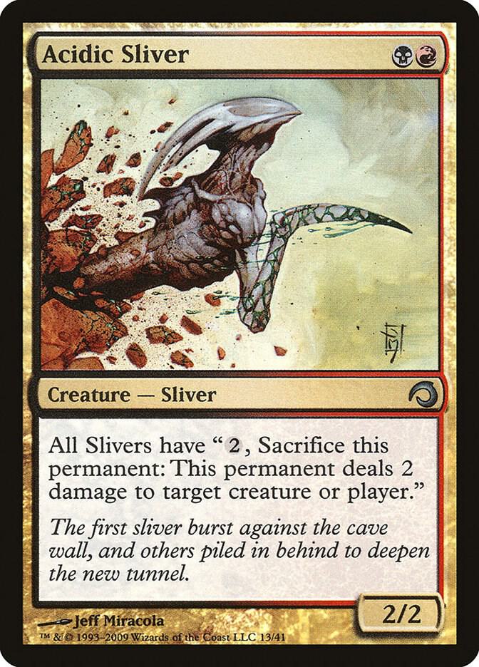 Acidic Sliver 13 card from Premium Deck Series: Slivers