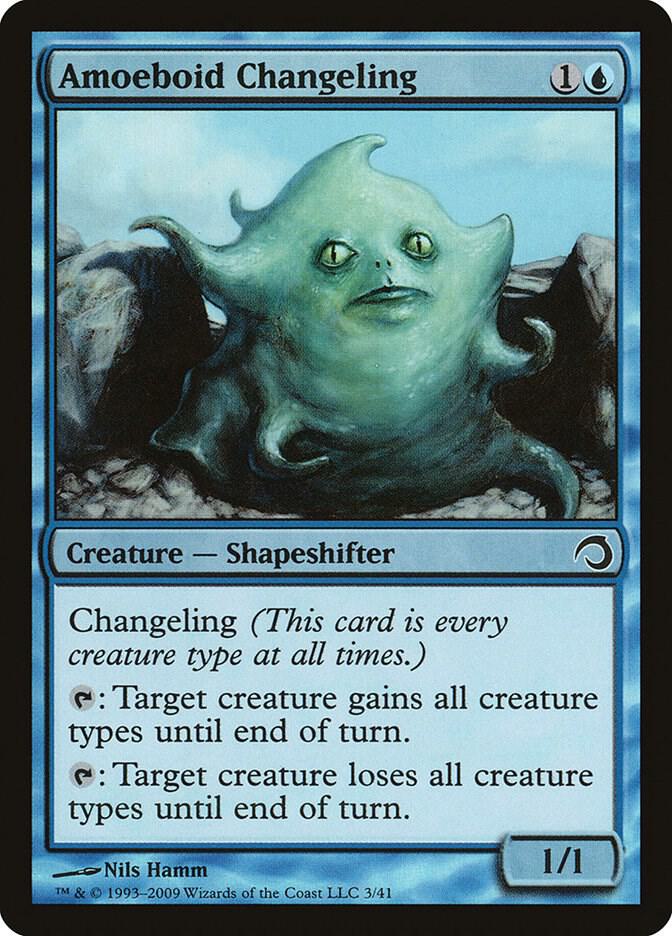 Amoeboid Changeling 3 card from Premium Deck Series: Slivers