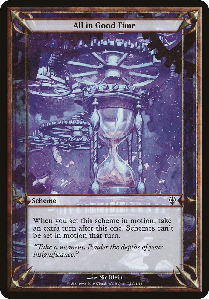 All in Good Time (Archenemy) card from Oversize Cards