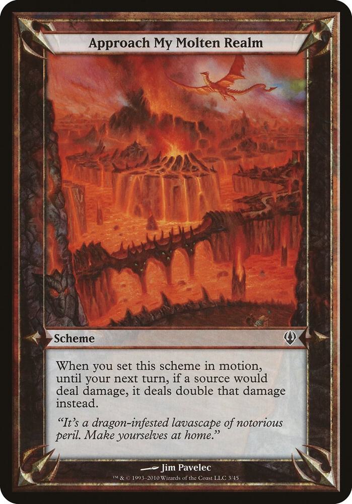 Approach My Molten Realm (Archenemy) card from Oversize Cards