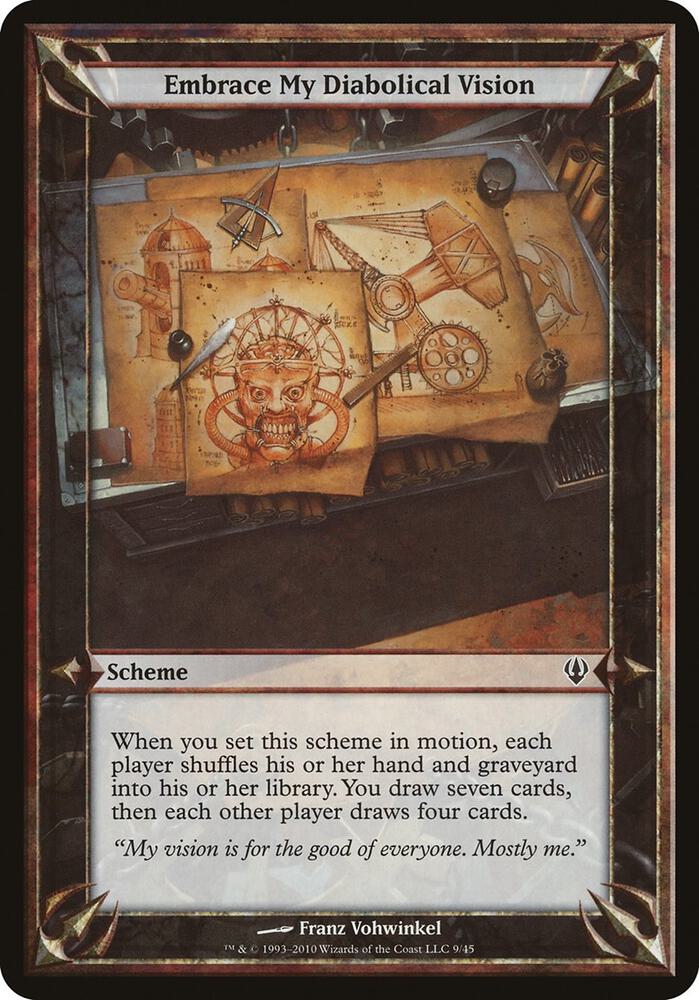 Embrace My Diabolical Vision (Archenemy) card from Oversize Cards