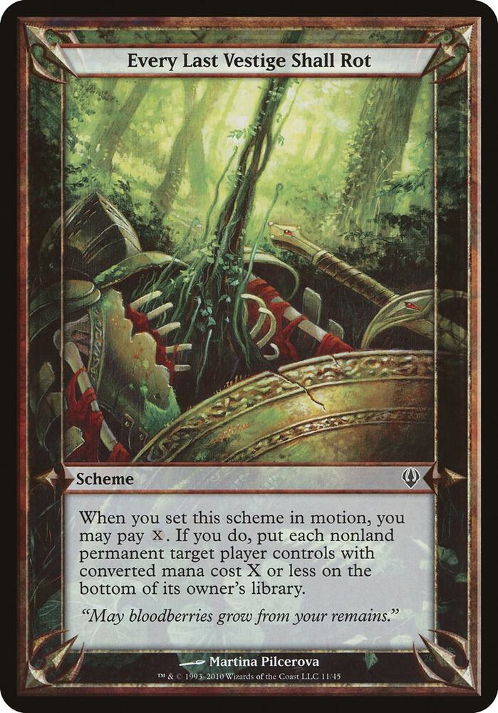 Every Last Vestige Shall Rot (Archenemy) card from Oversize Cards