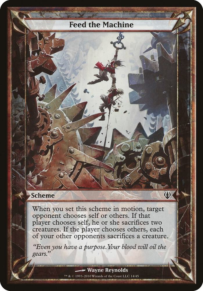 Feed the Machine (Archenemy) card from Oversize Cards