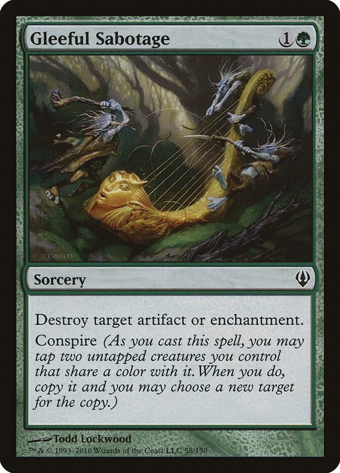 Gleeful Sabotage 58 card from Archenemy