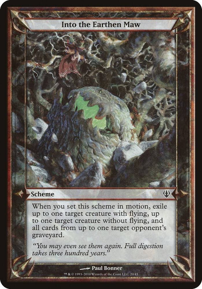 Into the Earthen Maw (Archenemy) card from Oversize Cards