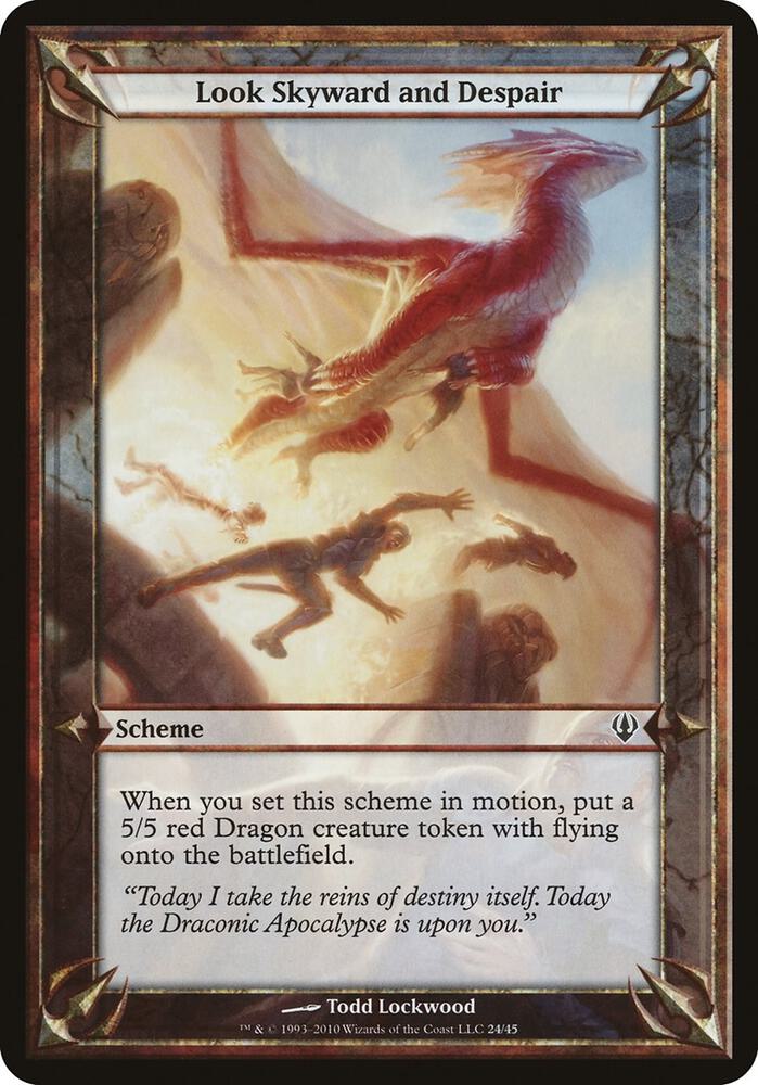 Look Skyward and Despair (Archenemy) card from Oversize Cards