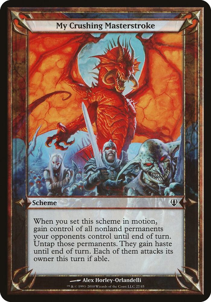 My Crushing Masterstroke (Archenemy) card from Oversize Cards