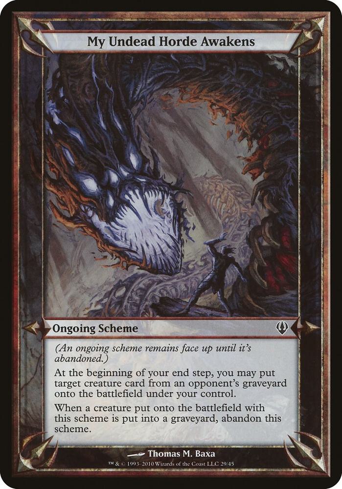 My Undead Horde Awakens (Archenemy) card from Oversize Cards