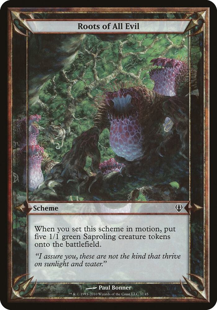 Roots of All Evil (Archenemy) card from Oversize Cards