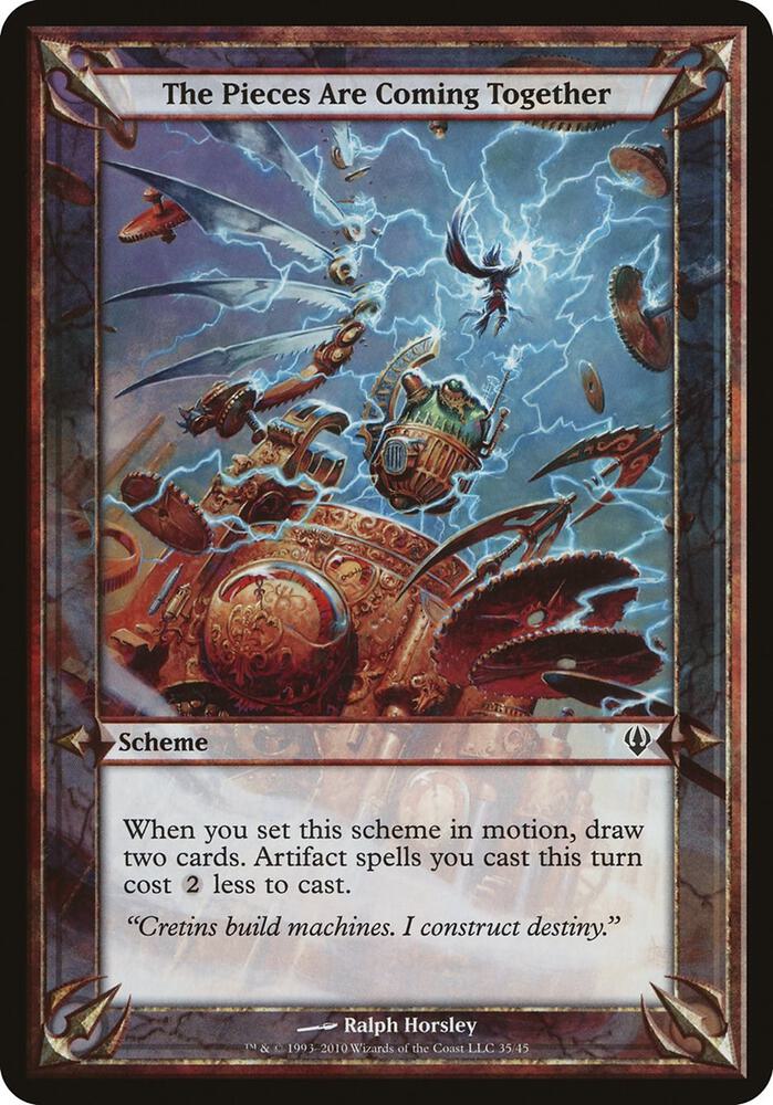 The Pieces Are Coming Together (Archenemy) card from Oversize Cards