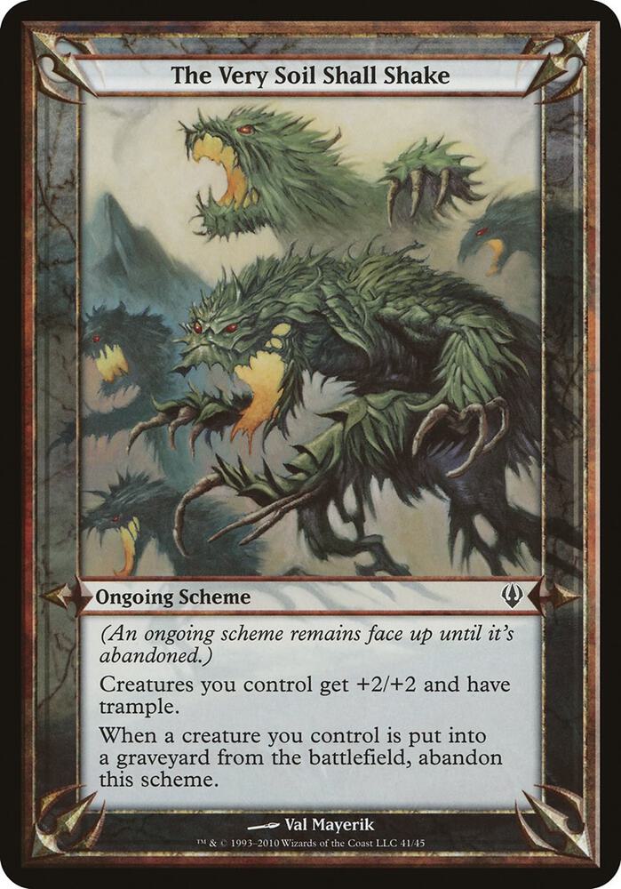 The Very Soil Shall Shake (Archenemy) card from Oversize Cards