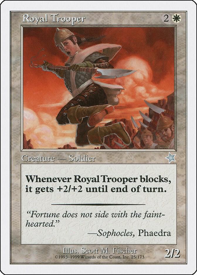 Royal Trooper 25 card from Starter 1999