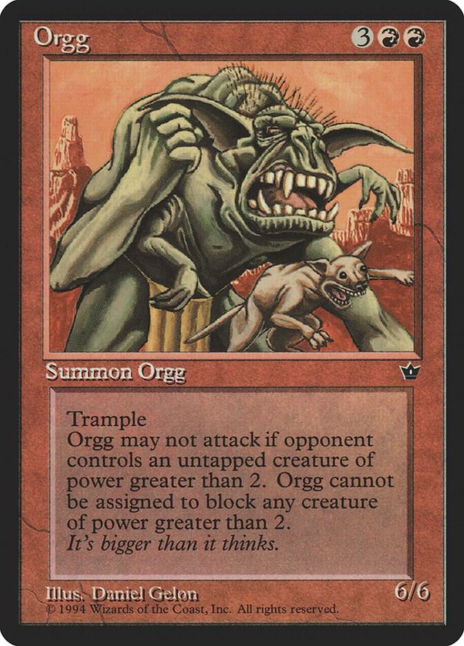 Orgg card from Fallen Empires