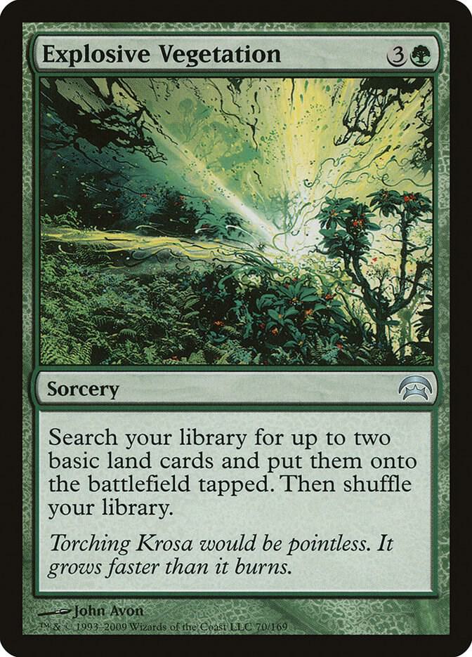Explosive Vegetation 70 card from Planechase
