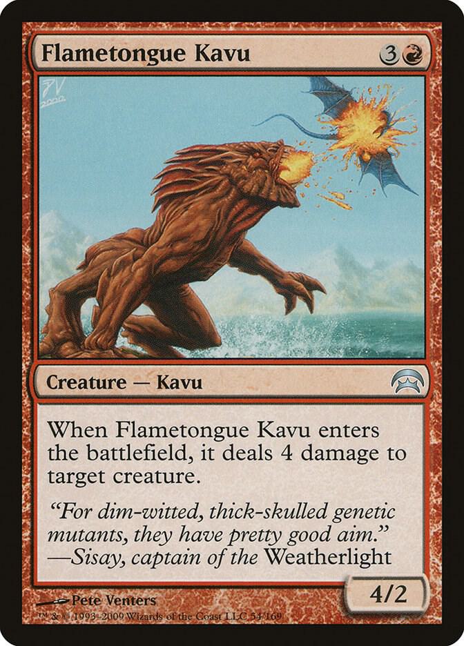 Flametongue Kavu 54 card from Planechase
