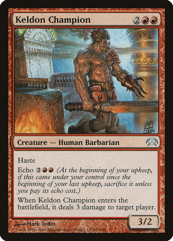 Keldon Champion 58 card from Planechase