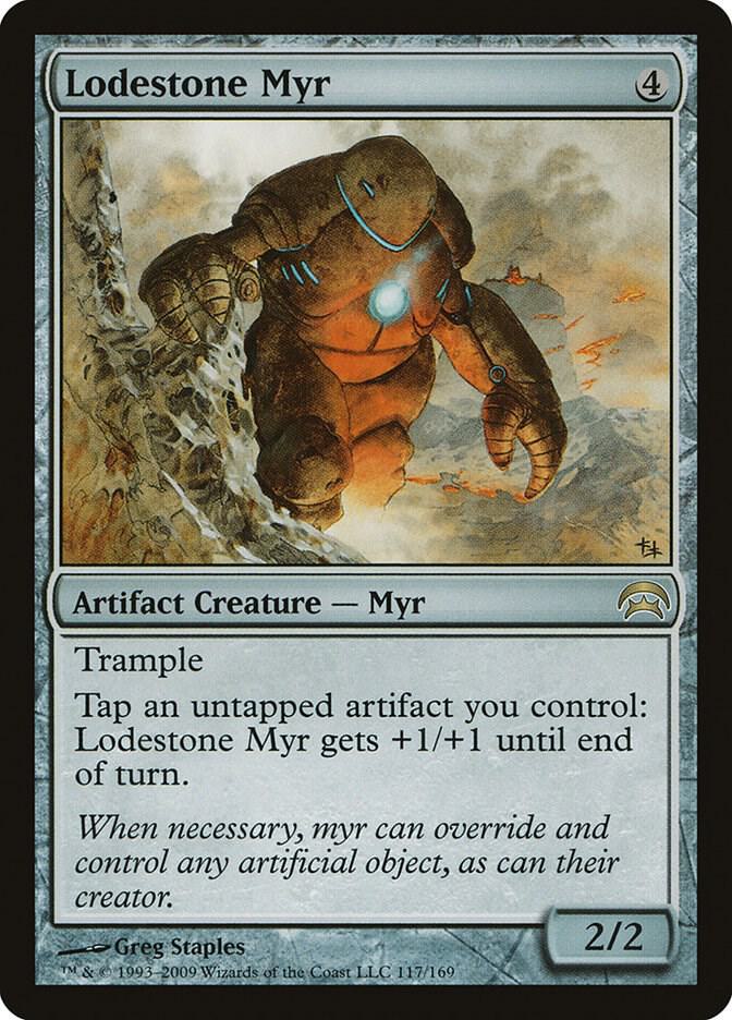 Lodestone Myr 117 card from Planechase