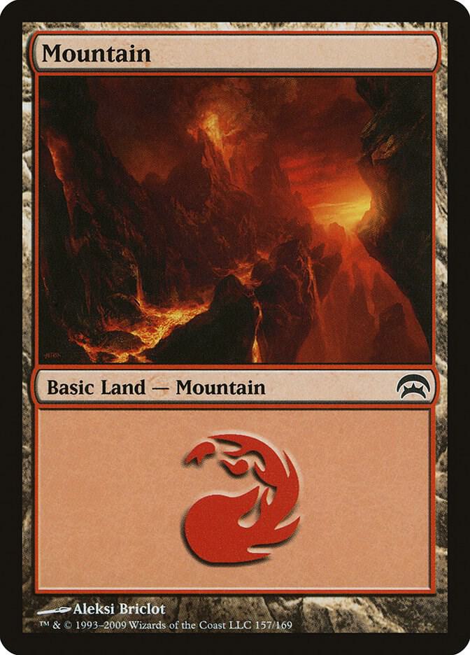 Mountain 157 card from Planechase