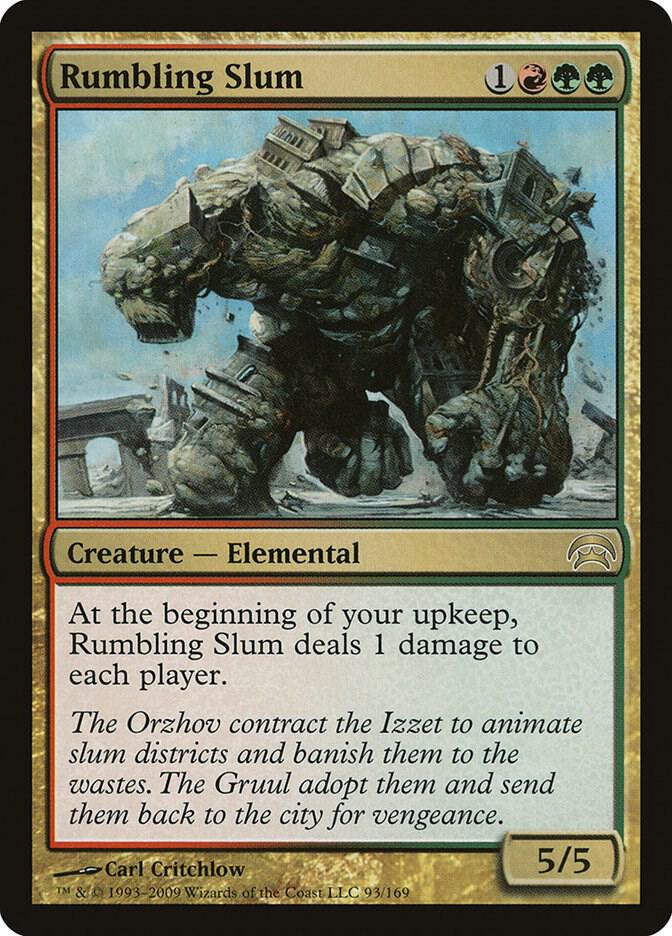 Rumbling Slum 93 card from Planechase