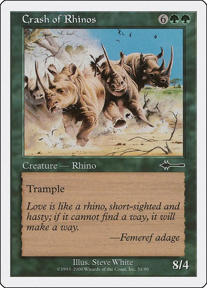 Crash of Rhinos 51 card from Beatdown Box Set