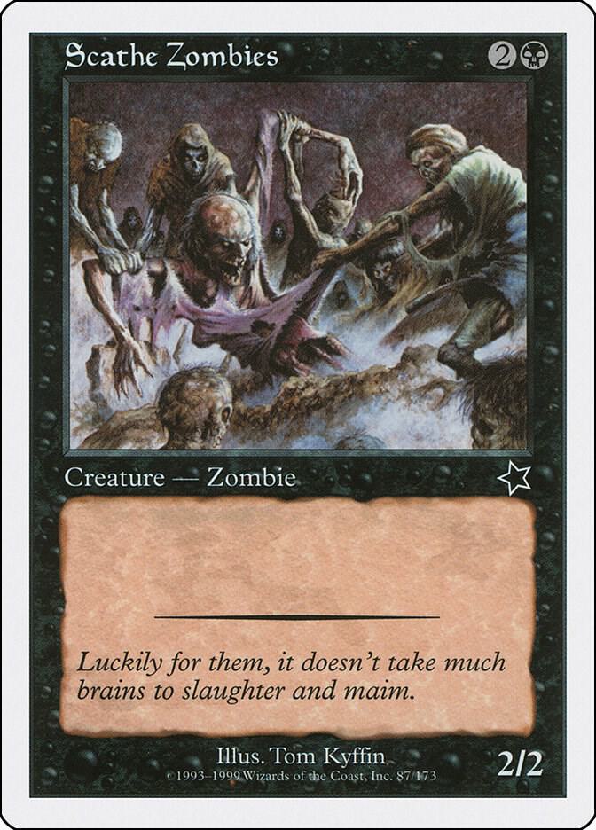 Scathe Zombies 87 card from Starter 1999