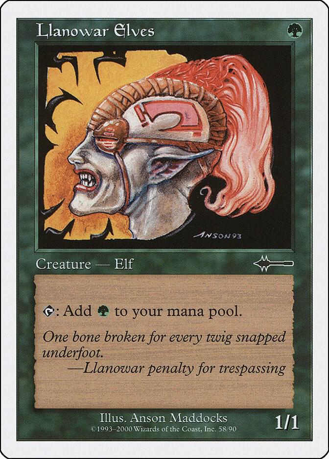 Llanowar Elves 58 card from Beatdown Box Set