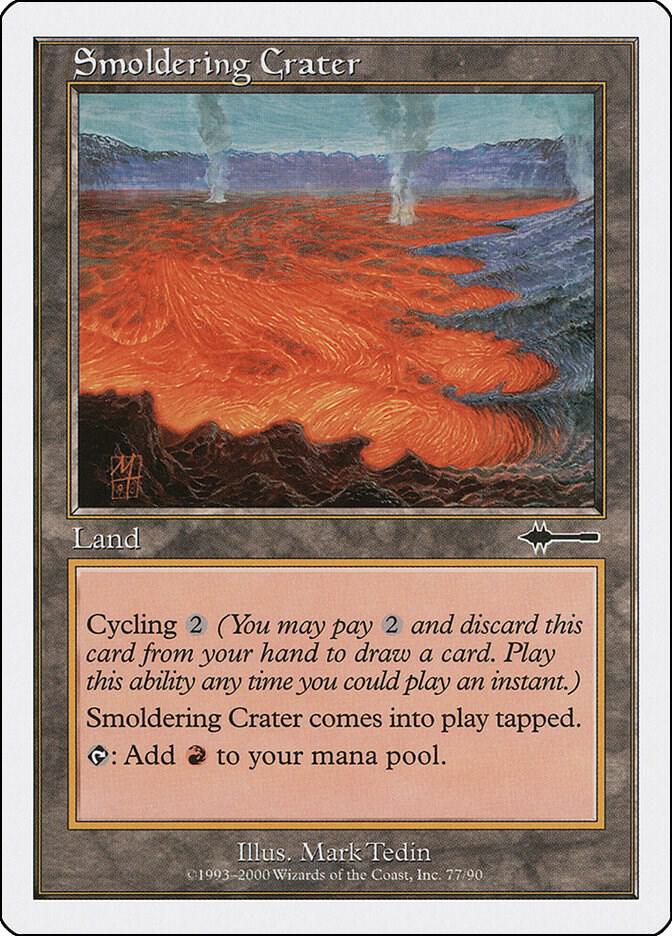 Smoldering Crater 77 card from Beatdown Box Set