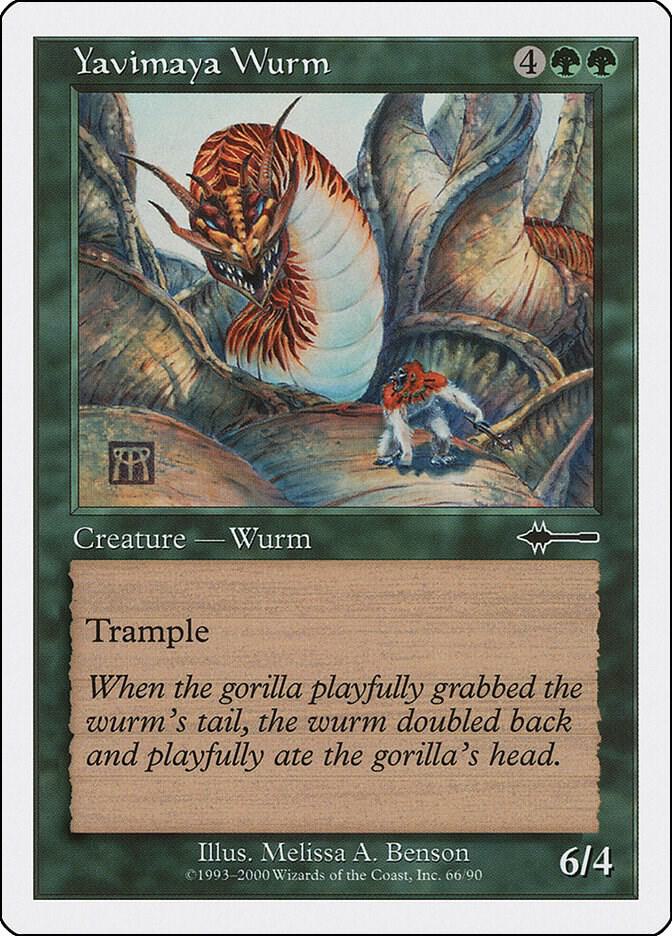 Yavimaya Wurm 66 card from Beatdown Box Set