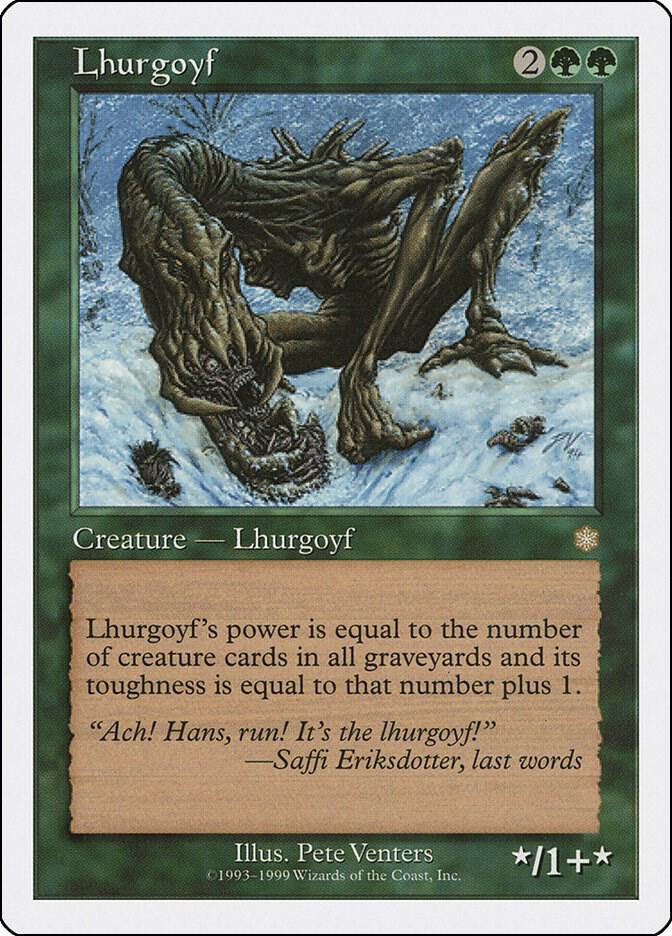 Lhurgoyf card from Battle Royale Box Set
