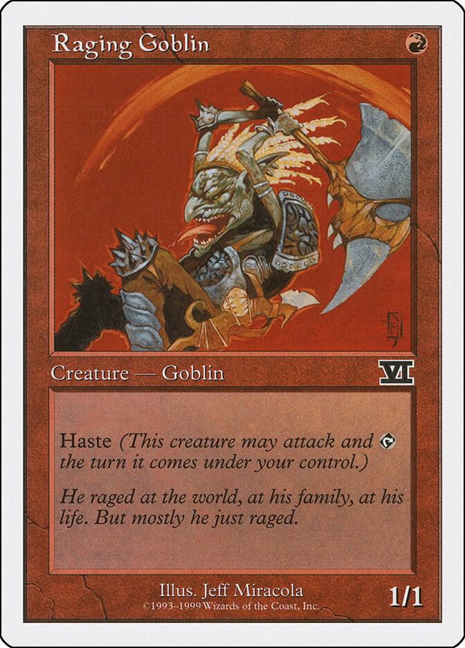 Raging Goblin card from Battle Royale Box Set