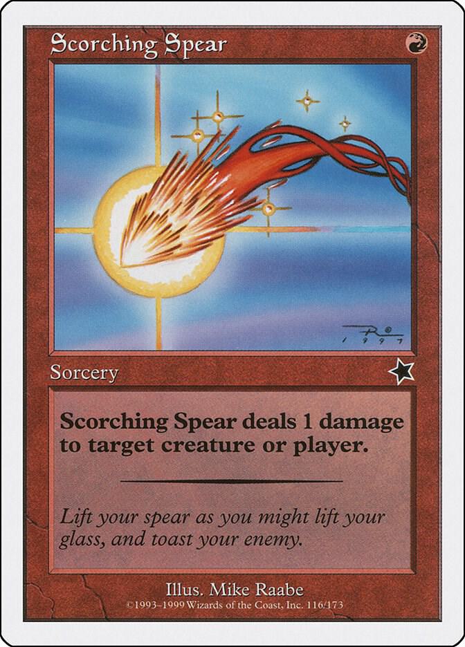 Scorching Spear 116 card from Starter 1999