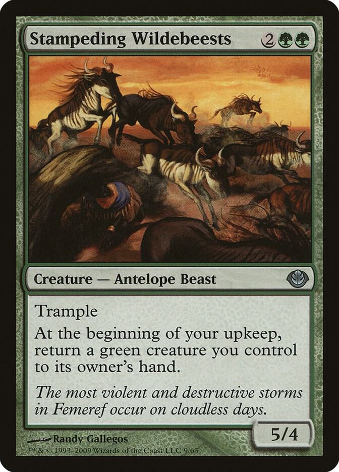 Stampeding Wildebeests 9 card from Duel Decks: Garruk vs. Liliana