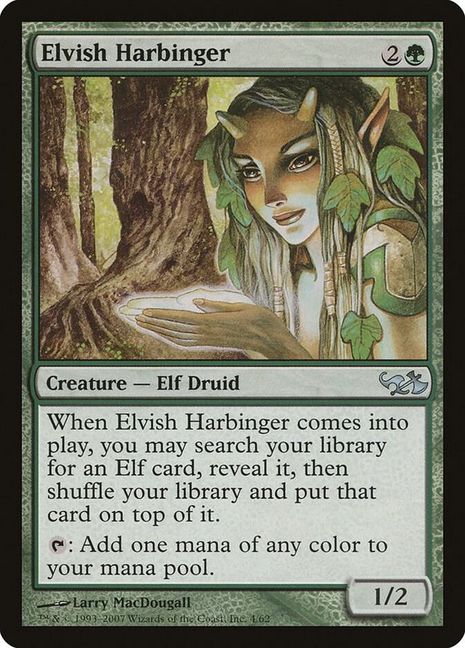 Elvish Harbinger 4 card from Duel Decks: Elves vs. Goblins