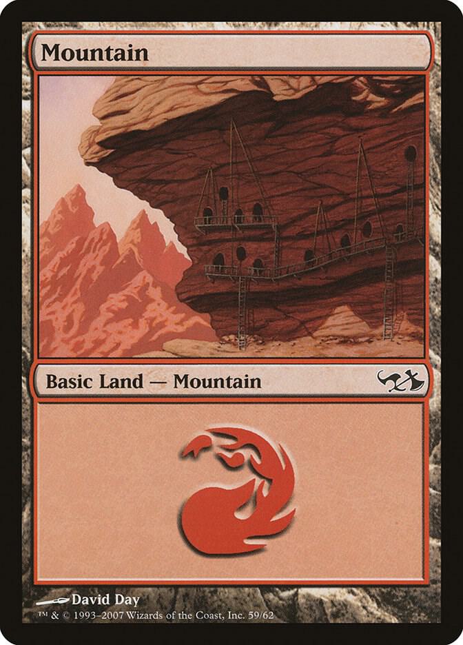 Mountain 59 card from Duel Decks: Elves vs. Goblins