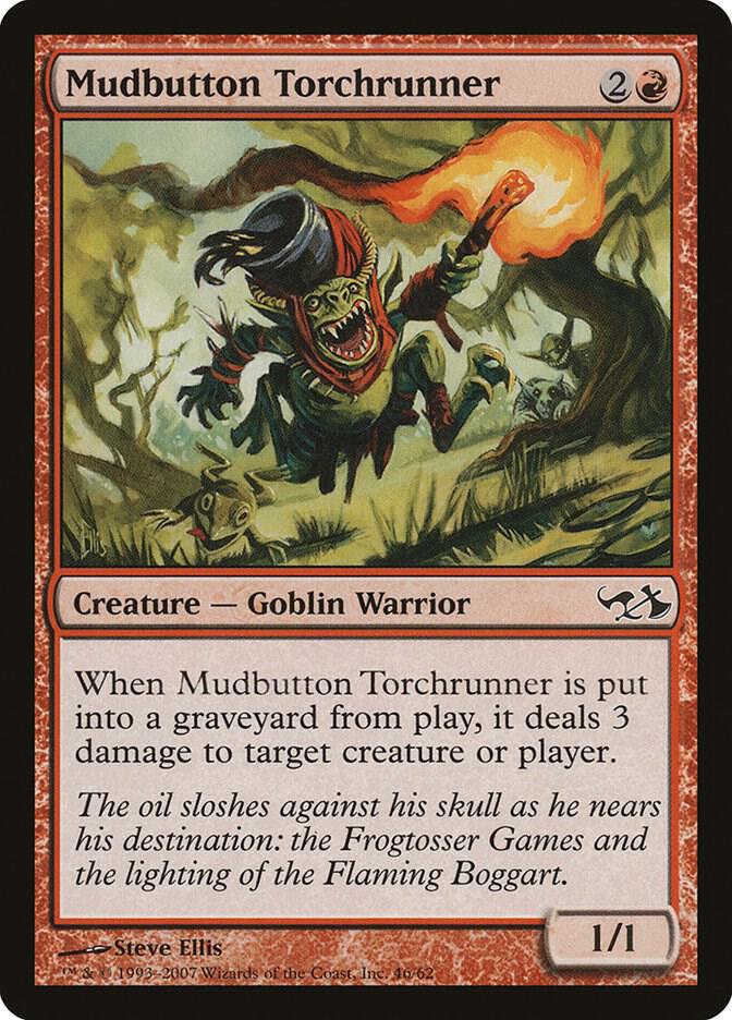 Mudbutton Torchrunner 46 card from Duel Decks: Elves vs. Goblins