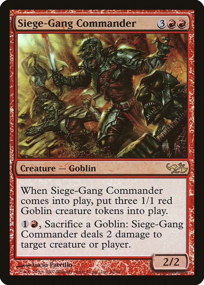 Siege-Gang Commander 32 card from Duel Decks: Elves vs. Goblins