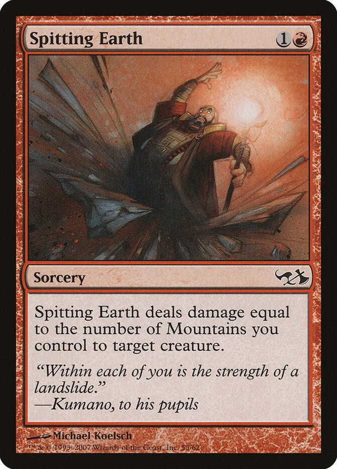 Spitting Earth 55 card from Duel Decks: Elves vs. Goblins