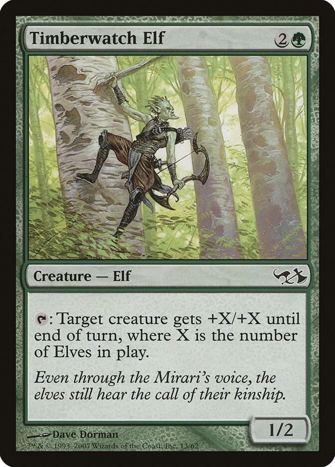 Timberwatch Elf 13 card from Duel Decks: Elves vs. Goblins
