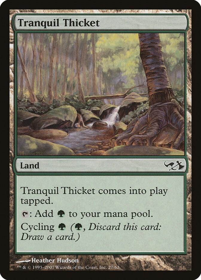 Tranquil Thicket 27 card from Duel Decks: Elves vs. Goblins