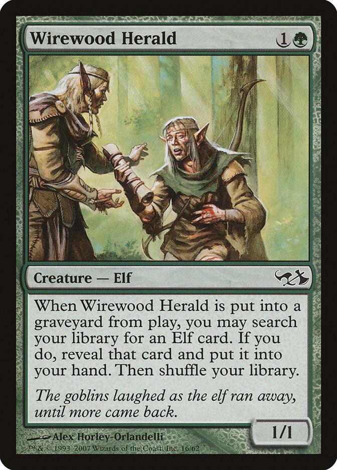 Wirewood Herald 16 card from Duel Decks: Elves vs. Goblins