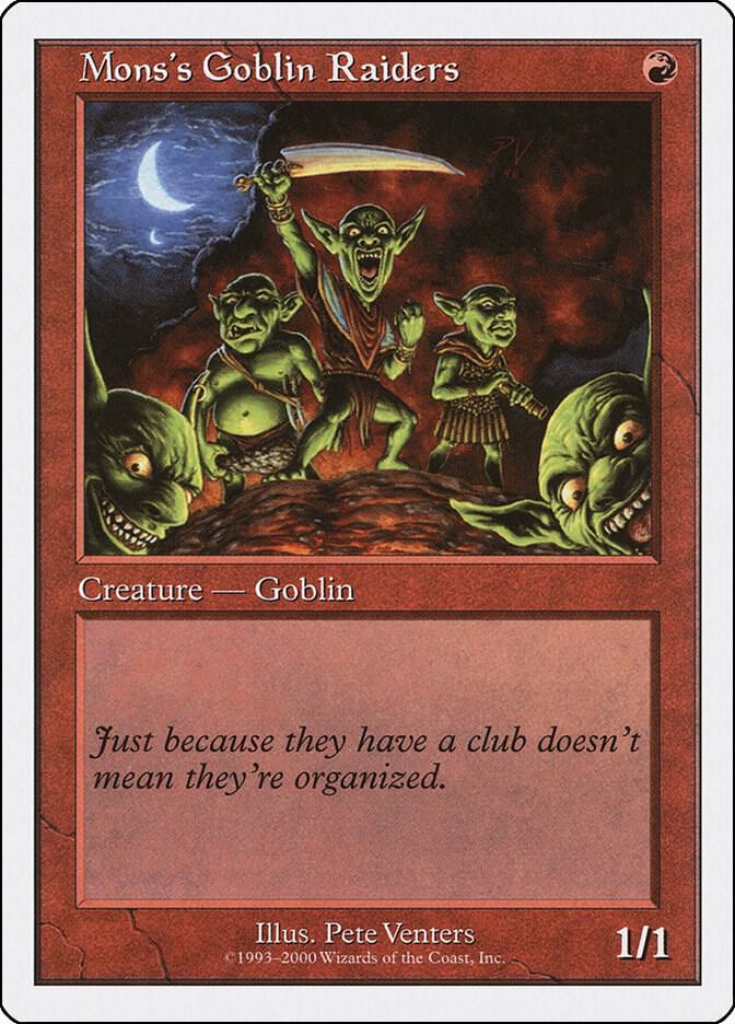 Mons's Goblin Raiders card from Starter 2000