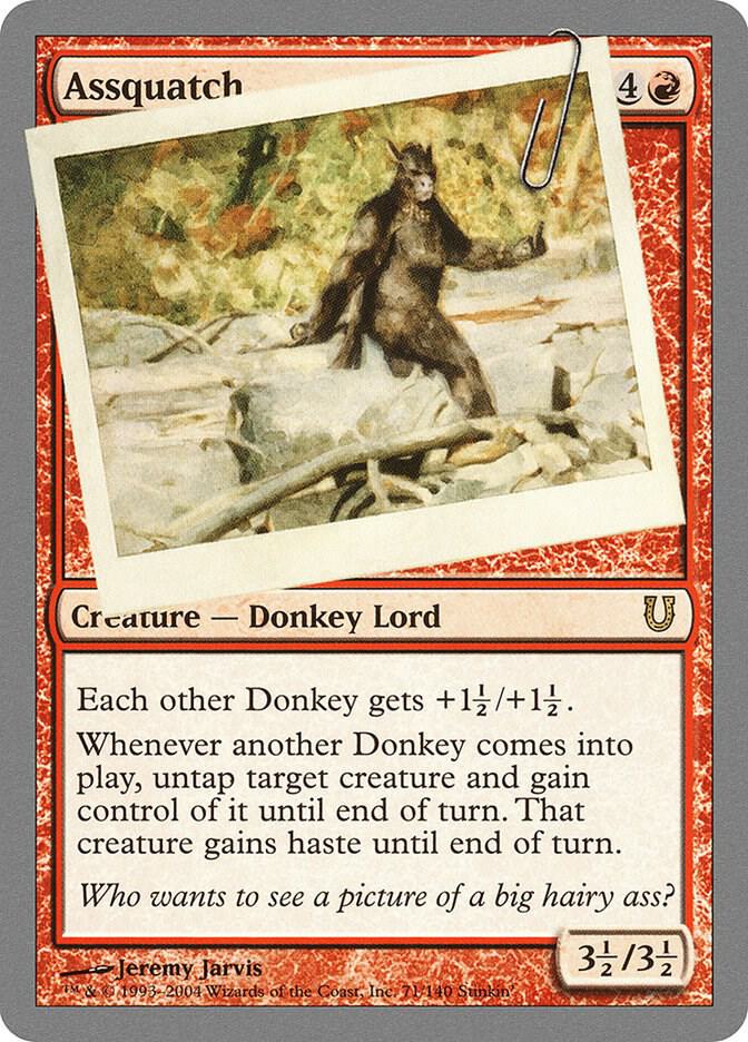 Assquatch 71 card from Unhinged
