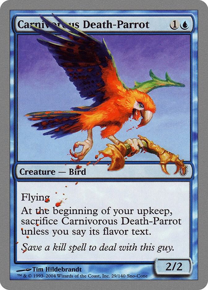 Carnivorous Death-Parrot 29 card from Unhinged
