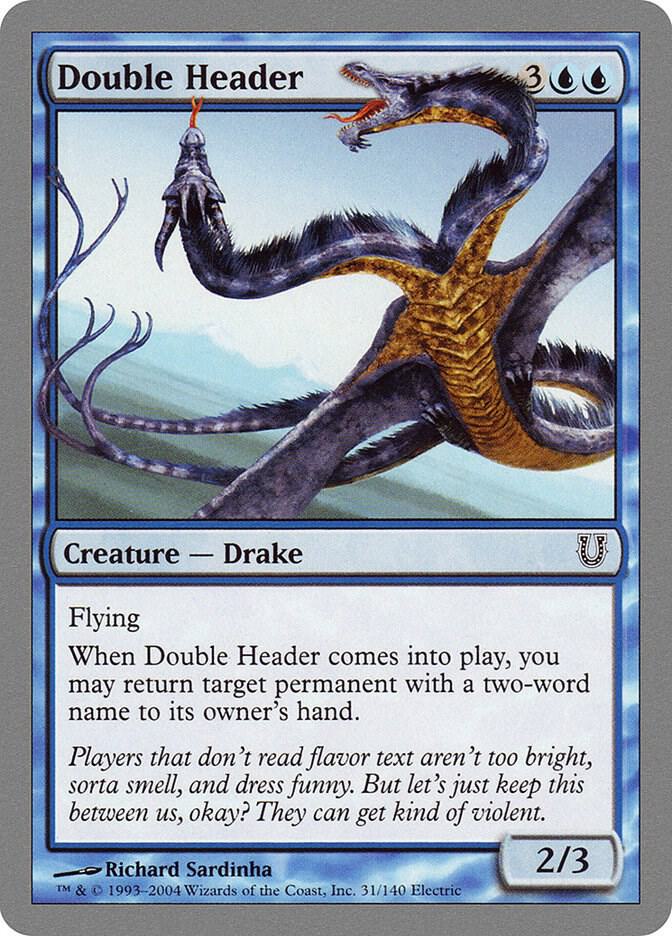 Double Header 31 card from Unhinged