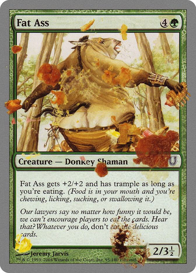 Fat Ass 95 card from Unhinged