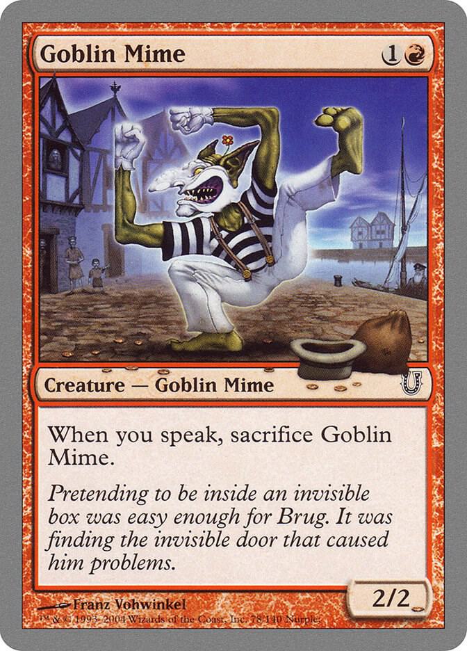 Goblin Mime 78 card from Unhinged